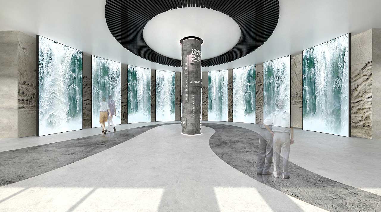 富陽(yáng)數(shù)字規(guī)劃館設(shè)計(jì)效果圖-總概況廳